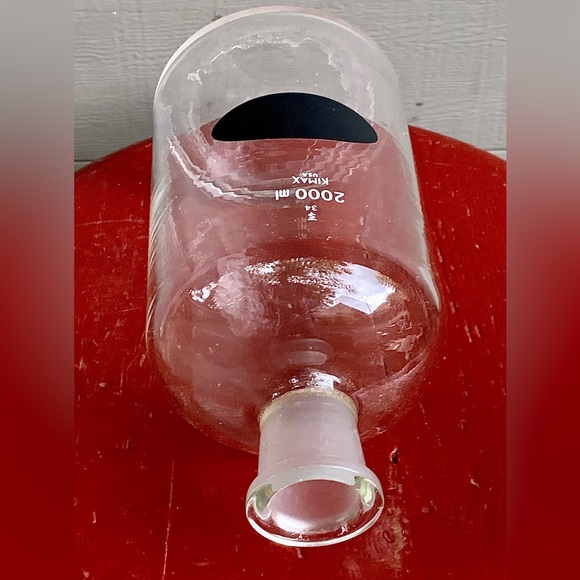 Vintage KIMAX 2000 ml Borosilicate Serum Bottle Laboratory Beaker - Picture 8 of 11